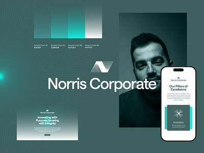 Norris Corporate Direction 10 abstract art direction branding branding and identity clean design dribbble exploration graphic design identity line art logo logo design minimal modern moodboard photo photography stylescape tech