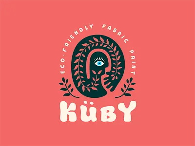 Küby [logo concept - wip] branding brassai color eco eye fabric graphic design logo nautre organic paint textil