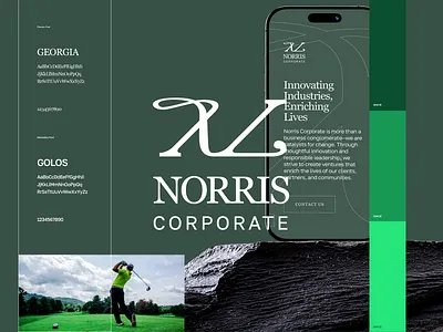 Norris Corporate Direction 14 brand identity branding branding and identity clean corporate design dribbble fonts golf graphic design green identity layout logo logo design minimal modern type typography visuals