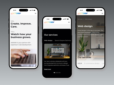 Adddev Redesign design development mobile responsive redesign ui ux