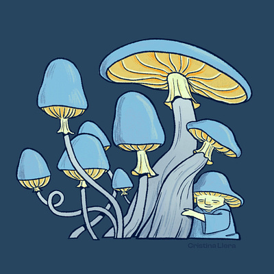 Tiny Mushrooms book cover characterdesign cristina llera digital art digital illustration drawing illustration mushroom