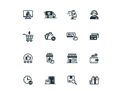 Shopping Icons business ecommerce icon icon design icon set icons illustration shopping ui vector