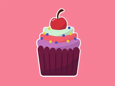 Cupcake adobe illustrator cupcake icon icons illustration logo vector