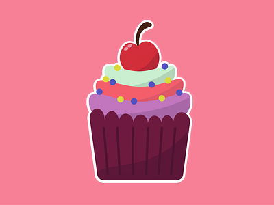 Cupcake adobe illustrator cupcake icon icons illustration logo vector