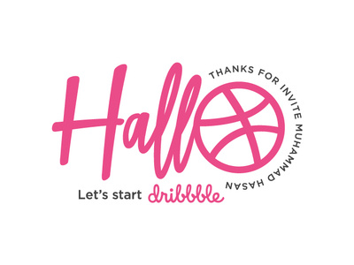 Hallo Dribbble ;) calligraphy font debut debut shot debute debutshot script font