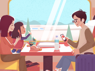 归心似箭插画 ui 插图