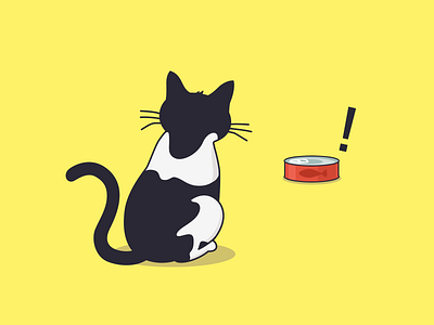 饭点到了 canned fish cat