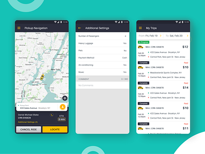 Taxi App - Driver Facing app booking cab booking design driver app mobile app taxi app ui ui ux ui ux design ux