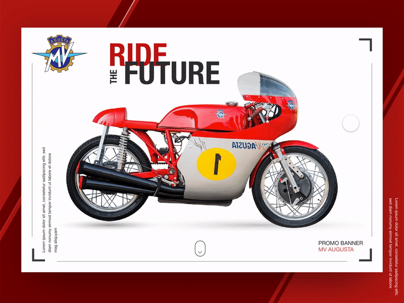 Ride the Future adobe adobexd design motorbike schedule slideshow uidesign web design