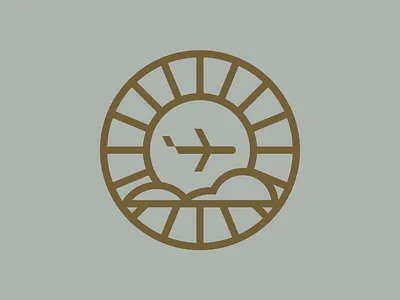 Flight geometric geometric illustration icon icon design illustration logo monoline thicklines