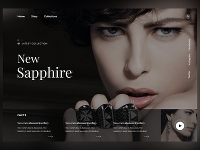 Sapphire fashion landing page luxury sapphire ui