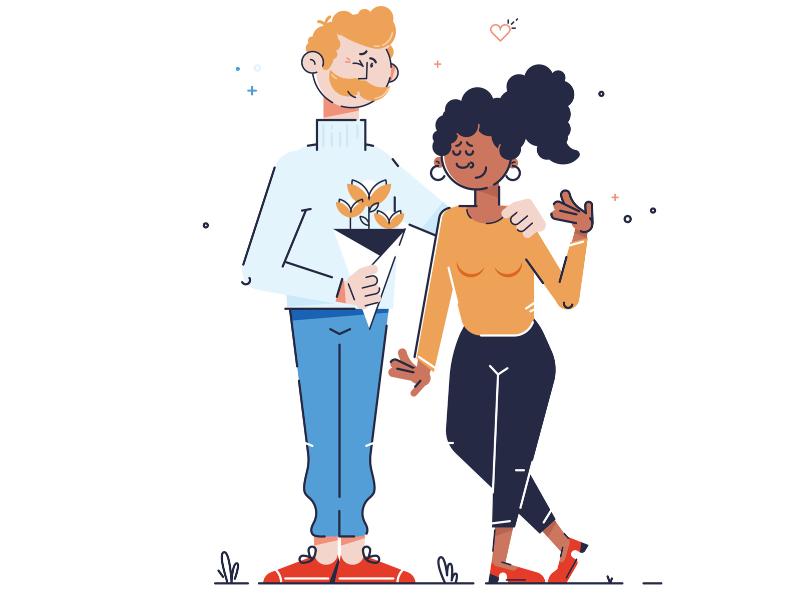 Example of Custom Illustration Of Couple