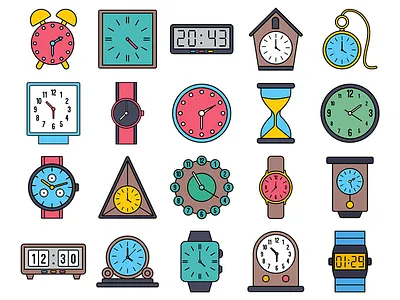 Clock Vector Freebie Icon Set clock free freebie graphics icons typography vector