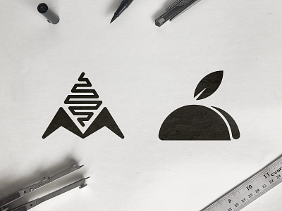 Mihlo - Logo Concepts corn logomark drawing ink healthy food leaf logo logo 2d m letter mark making process flow sketch taco symbol tortilla design white and black