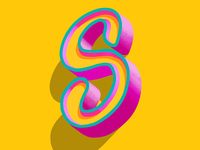 3d Letters - Letter S 3d letters handlettering illustration ipad pro letter s lettering lettering artist letteringart logo modern lettering procreate procreate lettering type art typography