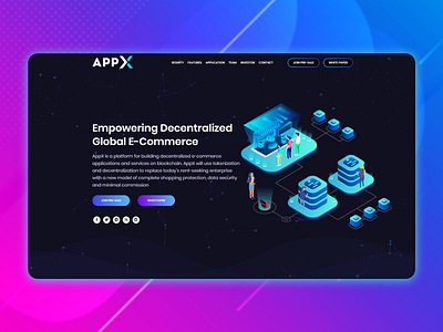 Landing page for crypto product branding design flat front end illustration landing page ui web web design website