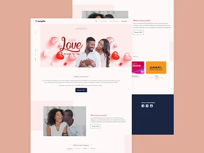 Valentine Day Campaign app design ui ux web website