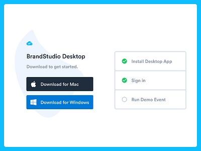 BrandStudio Onboarding app checklist onboarding onboarding flow simple ui