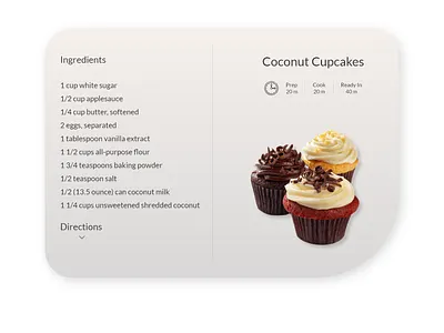 DailyUI #040 Recipe adobe xd app creative daily 100 challenge daily challenge dailyui design dribbble food illustration mobile mobile app recipe recipe app recipe book recipe card recipes ui web web page