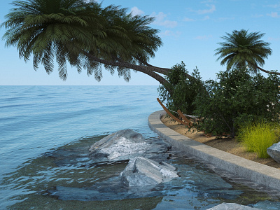 landscape architecture wip 3d render visualization