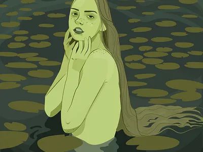 Is there something in the water art cartoon character character design concept art design drawing fashion flat vector flower girl illustration poster texture vector women