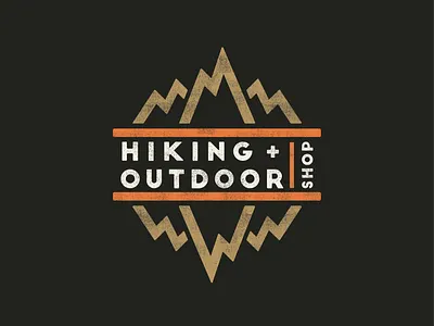 Hike Shop Logo adobe illustrator adobe illustrator cc adventure brand and identity branding design graphic design hiking icon illustration lettering logo logomark logotype outdoors outdoorsy shop logo typography vector wordmark logo