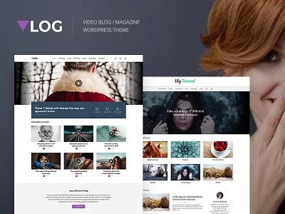 Vlog blog design creative design digital personal blog responsive theme for wordpress video video blog vlog wordpress wordpress blog wordpress design