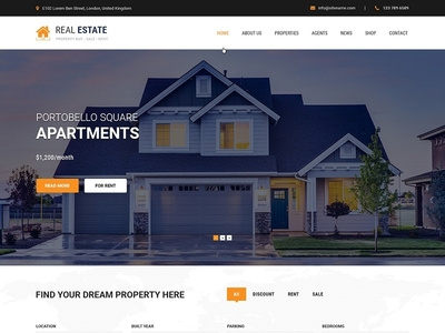 Real Estates & Builders Responsive Web Template design web web design website wordpress wordpress blog wordpress development wordpress templates wordpress theme