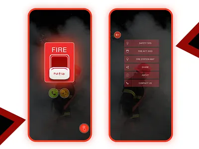 Fire Alarm Apps UI Design android design fire alarm apps ios ui user experience designer user experience ux user interface design ux