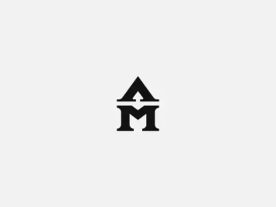 AM Monogram a m monogram brand branding identity creative design initial name kenveloart logo logo identity logotype wordmark modern elegant luxury pen typography design vector