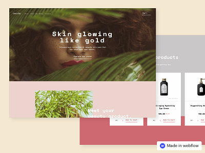 Omorfia – Ecommerce Website Template beauty clean design ecommerce ecommerce design fashion grid layout landing page ui web webflow website