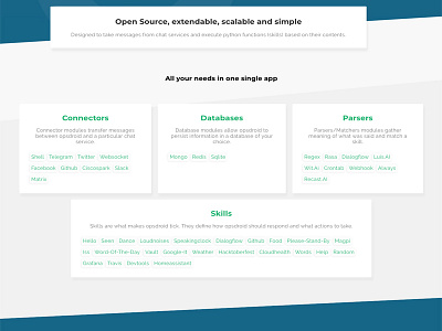 Opsdroid - modules branding design typography webdesign website