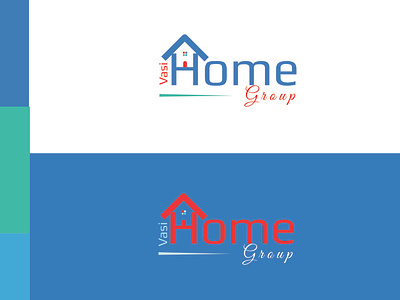 Vasi Home Group Logo bhm letter logo black blue branding business clean corporate creative cyan design elegant green illustration logo typography vector