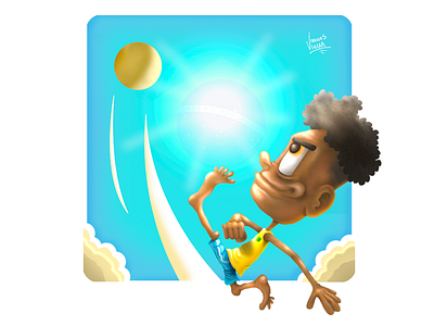 Final Luizinho brazil cartoon cartoon character characterconcept characterdesign conceptart digital 2d football illustration light soccer