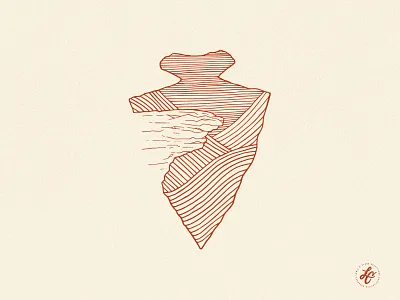 Hawksbill Crag arkansas design hickory design co illustration retro texture tshirt design vintage