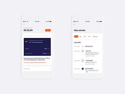 Rico App – Timeline account android app art direction balance card date design finance graphic interface ios months timeline ui ux