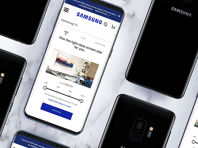 Samsung TV Configurator Mobile configurator design ecommence mobile app design mock up samsung sketch ui design ux design