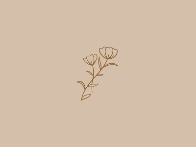 Secondary Floral ceramics floral logo mark
