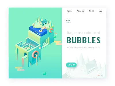 2.5D bubble 2.5d ui ui ux设计 主页 插图 设计