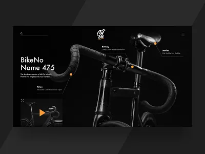 Black Bike bike black dark design e comerce main player screen ui ux web website