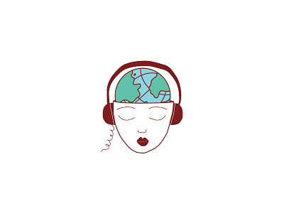 World Listening compassion earth earth day face hand drawing head headphone imagine listening music planet woman world