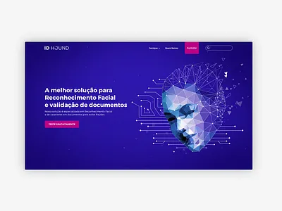 Facial Recognition - Landing Page design digital futuristic interface landing page ui
