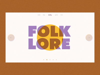 Folklore burnt sienna chrome yellow clean design folk folklore interface minimal mute colors slate blue type typography ui web design