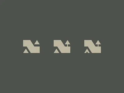 North of North mark exploration agrib anthony arrow branding camping exploration icon landscape lettermark logo n nature north north of north northern outdoor outdoors tent tree up