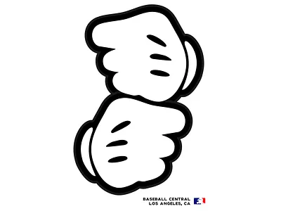 BC/LA Cartoon Hands baseball cartoon design enotsdesign logo sports