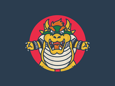 Bowser's (Koopa) physiognomy in the 1990s. Nintendo. adobe art bowser cartoon character design dribbble illustration mario super mario vector yoshi