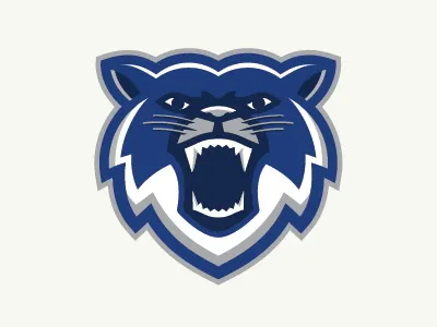 Our Lady of Lourdes Bearcats athletics blue branding cat design illustration logo louisville mascot school school logo team team logo teeth