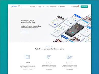 Digital Marketing Service Landing Page b2b desktop iphone landing landing page marketing mockup ui ux