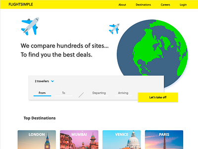 Travel Booking Website airplane booking design illustration travel ui ux website