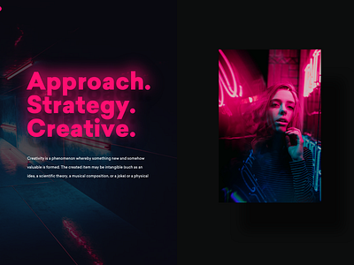 Neon design layout typography